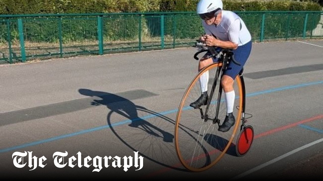 Penny farthing cyclist sets 236-mile record
