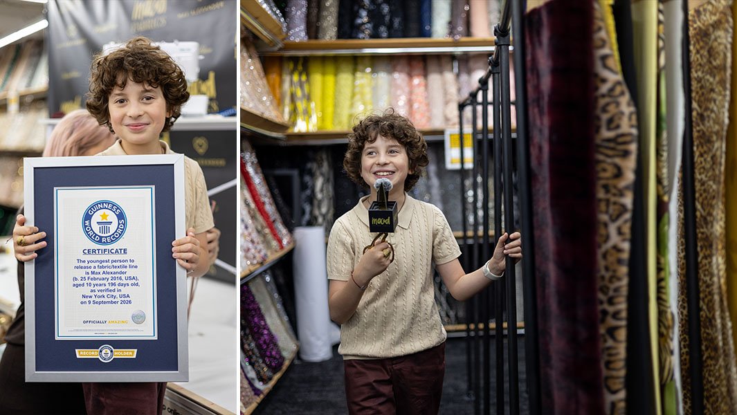 10-year-old fashion designer returns to record books as youngest to release a fabric line